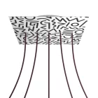  Square XXL Rose-One 5-row perforated and 4-sided perforated ceiling rose set, 400 mm - PROMO