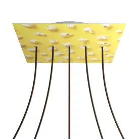    Square XXL Rose-One 5-row perforated and 4-sided perforated ceiling rose set, 400 mm - PROMO