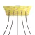  Square XXL Rose-One 5-row perforated and 4-sided perforated ceiling rose set, 400 mm - PROMO