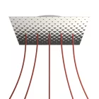  Square XXL Rose-One 5-row perforated and 4-sided perforated ceiling rose set, 400 mm - PROMO