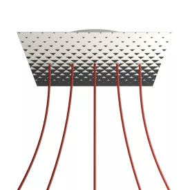    Square XXL Rose-One 5-row perforated and 4-sided perforated ceiling rose set, 400 mm - PROMO