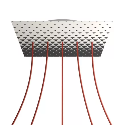  Square XXL Rose-One 5-row perforated and 4-sided perforated ceiling rose set, 400 mm - PROMO