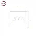  Square XXL Rose-One 5-row perforated and 4-sided perforated ceiling rose set, 400 mm - PROMO