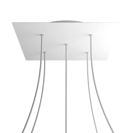 Square XXL Rose-One 5-hole and 4-side hole ceiling rosette set, 400 mm