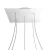 Square XXL Rose-One 5-hole and 4-side hole ceiling rosette set, 400 mm