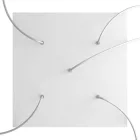 Square XXL Rose-One 5-hole and 4-side hole ceiling rosette set, 400 mm