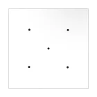 Square XXL Rose-One 5-hole and 4-side hole ceiling rosette set, 400 mm