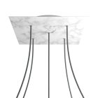 Square XXL Rose-One 5-hole and 4-side hole ceiling rosette set, 400 mm