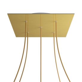   Square XXL Rose-One 5-hole and 4-side hole ceiling rosette set, 400 mm