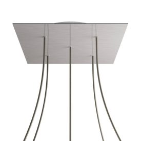   Square XXL Rose-One 5-hole and 4-side hole ceiling rosette set, 400 mm