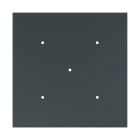 Square XXL Rose-One 5-hole and 4-side hole ceiling rosette set, 400 mm