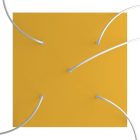 Square XXL Rose-One 5-hole and 4-side hole ceiling rosette set, 400 mm