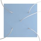 Square XXL Rose-One 5-hole and 4-side hole ceiling rosette set, 400 mm