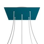 Square XXL Rose-One 5-hole and 4-side hole ceiling rosette set, 400 mm