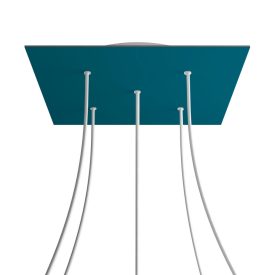   Square XXL Rose-One 5-hole and 4-side hole ceiling rosette set, 400 mm