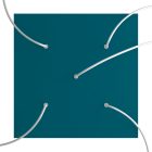 Square XXL Rose-One 5-hole and 4-side hole ceiling rosette set, 400 mm