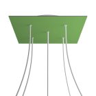 Square XXL Rose-One 5-hole and 4-side hole ceiling rosette set, 400 mm