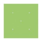 Square XXL Rose-One 5-hole and 4-side hole ceiling rosette set, 400 mm