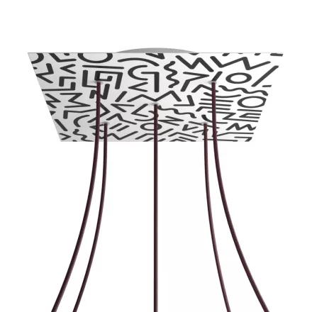  Square XXL Rose-One 5-hole and 4-side hole ceiling rose set, 400 mm - PROMO