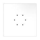 Square XXL Rose-One 6-hole and 4-side hole ceiling rosette set, 400 mm