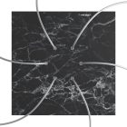 Square XXL Rose-One 6-hole and 4-side hole ceiling rosette set, 400 mm