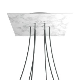   Square XXL Rose-One 6-hole and 4-side hole ceiling rosette set, 400 mm