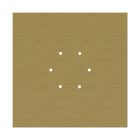 Square XXL Rose-One 6-hole and 4-side hole ceiling rosette set, 400 mm