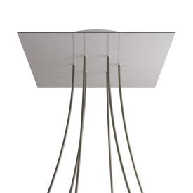   Square XXL Rose-One 6-hole and 4-side hole ceiling rosette set, 400 mm