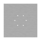 Square XXL Rose-One 6-hole and 4-side hole ceiling rosette set, 400 mm