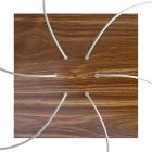 Square XXL Rose-One 6-hole and 4-side hole ceiling rosette set, 400 mm