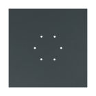 Square XXL Rose-One 6-hole and 4-side hole ceiling rosette set, 400 mm