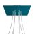  Square XXL Rose-One 6 hole and 4 side hole ceiling rose set, 400 mm