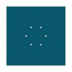 Square XXL Rose-One 6-hole and 4-side hole ceiling rosette set, 400 mm