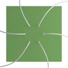 Square XXL Rose-One 6-hole and 4-side hole ceiling rosette set, 400 mm