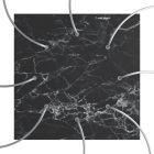 Square XXL Rose-One 8-hole and 4-side hole ceiling rosette set, 400 mm