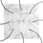 Square XXL Rose-One 8-hole and 4-side hole ceiling rosette set, 400 mm