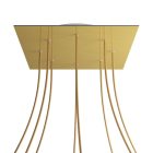 Square XXL Rose-One 8-hole and 4-side hole ceiling rosette set, 400 mm