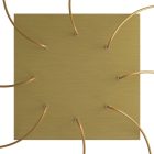 Square XXL Rose-One 8-hole and 4-side hole ceiling rosette set, 400 mm