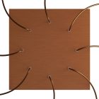 Square XXL Rose-One 8-hole and 4-side hole ceiling rosette set, 400 mm