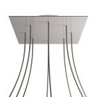 Square XXL Rose-One 8-hole and 4-side hole ceiling rosette set, 400 mm