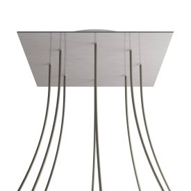   Square XXL Rose-One 8-hole and 4-side hole ceiling rosette set, 400 mm