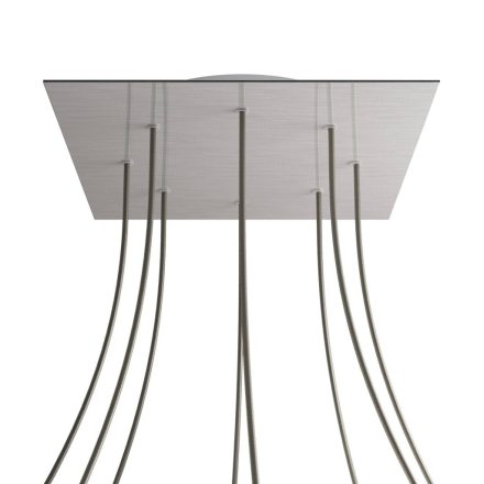 Square XXL Rose-One 8-hole and 4-side hole ceiling rosette set, 400 mm