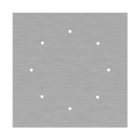 Square XXL Rose-One 8-hole and 4-side hole ceiling rosette set, 400 mm