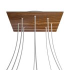 Square XXL Rose-One 8-hole and 4-side hole ceiling rosette set, 400 mm