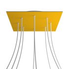 Square XXL Rose-One 8-hole and 4-side hole ceiling rosette set, 400 mm