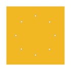 Square XXL Rose-One 8-hole and 4-side hole ceiling rosette set, 400 mm