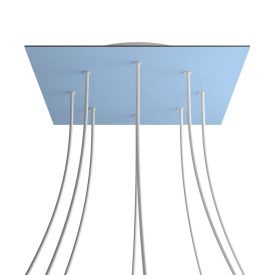   Square XXL Rose-One 8-hole and 4-side hole ceiling rosette set, 400 mm