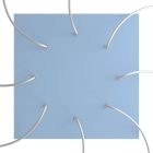 Square XXL Rose-One 8-hole and 4-side hole ceiling rosette set, 400 mm