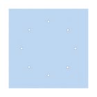 Square XXL Rose-One 8-hole and 4-side hole ceiling rosette set, 400 mm