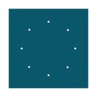 Square XXL Rose-One 8-hole and 4-side hole ceiling rosette set, 400 mm